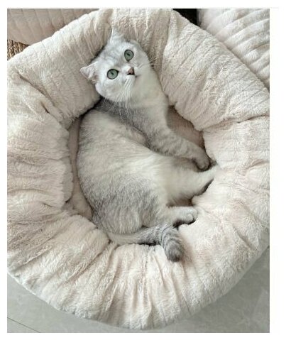 Лежак для кошек и мелких пород собак, 53 см, серый - фотография № 2