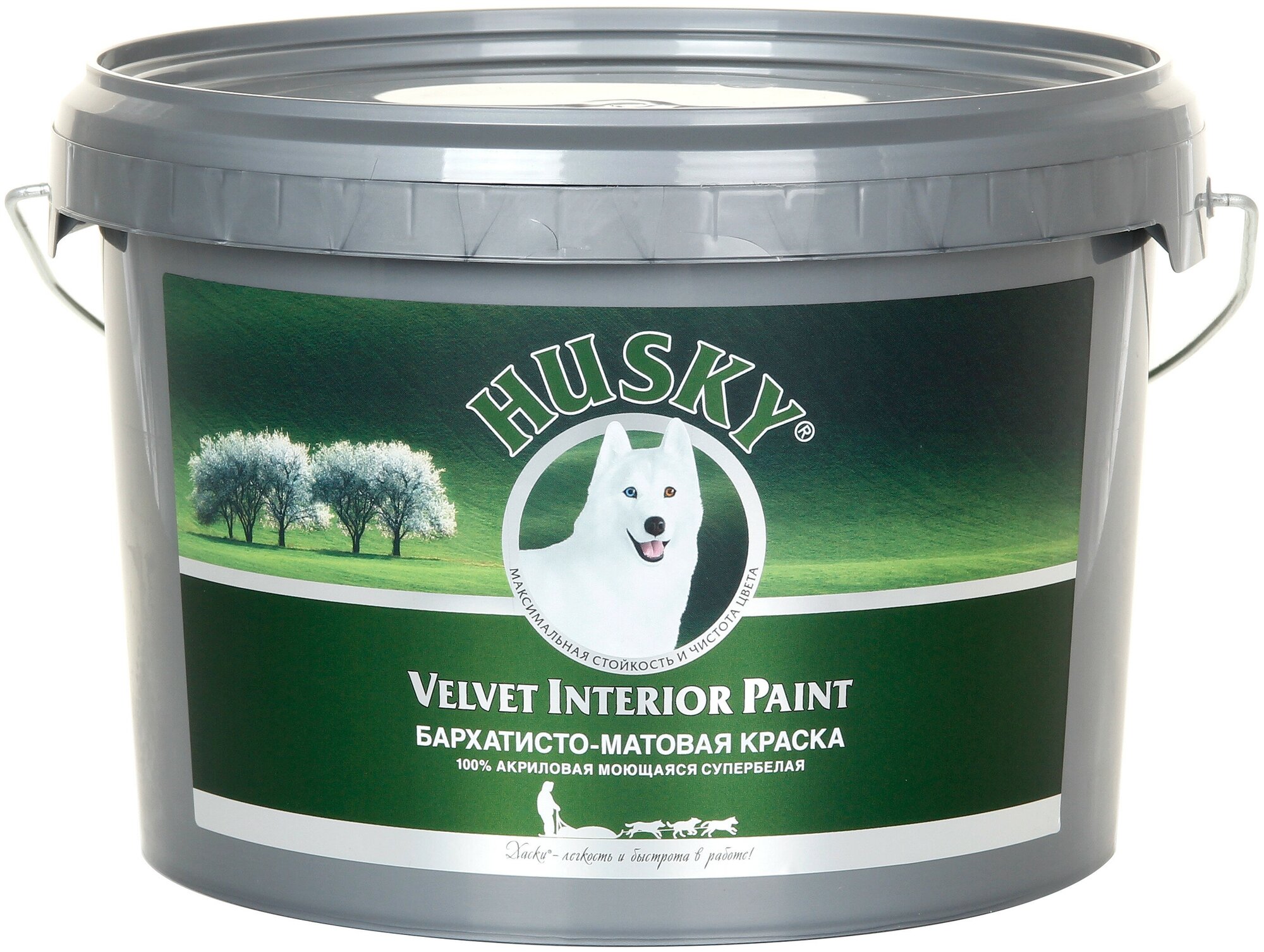 Краска акриловая HUSKY Velvet Interior Paint для стен и потолков для детской влагостойкая моющаяся