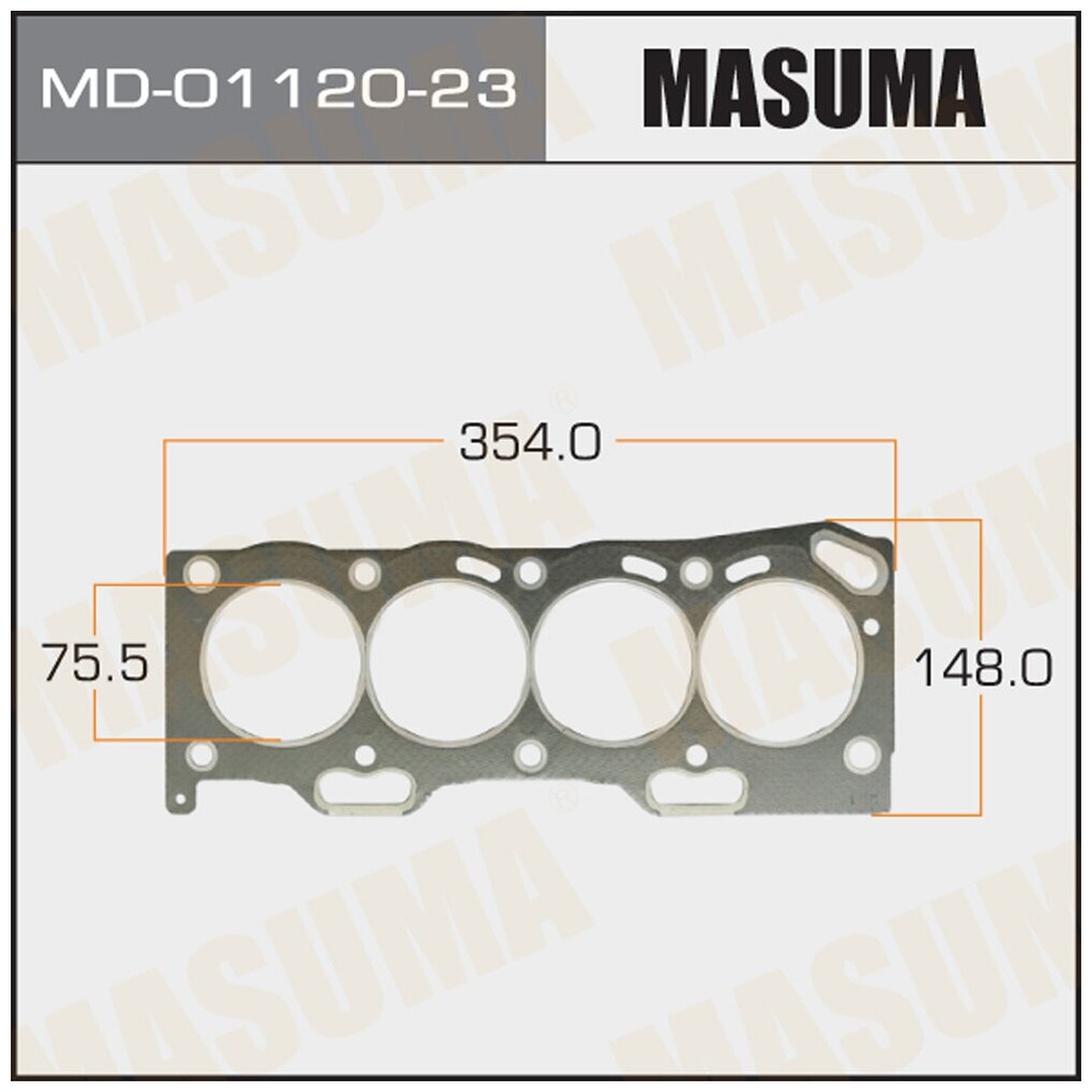 Прокладка ГБЦ Toyota Caldina, Corolla (E100), Raum 97-, Sprinter -02 (4EFE, 5EFE) графит 1,60 MASUMA