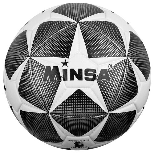 фото Мяч футбольный minsa размер 5, 12 панелей, tpu, машинная сшивка
