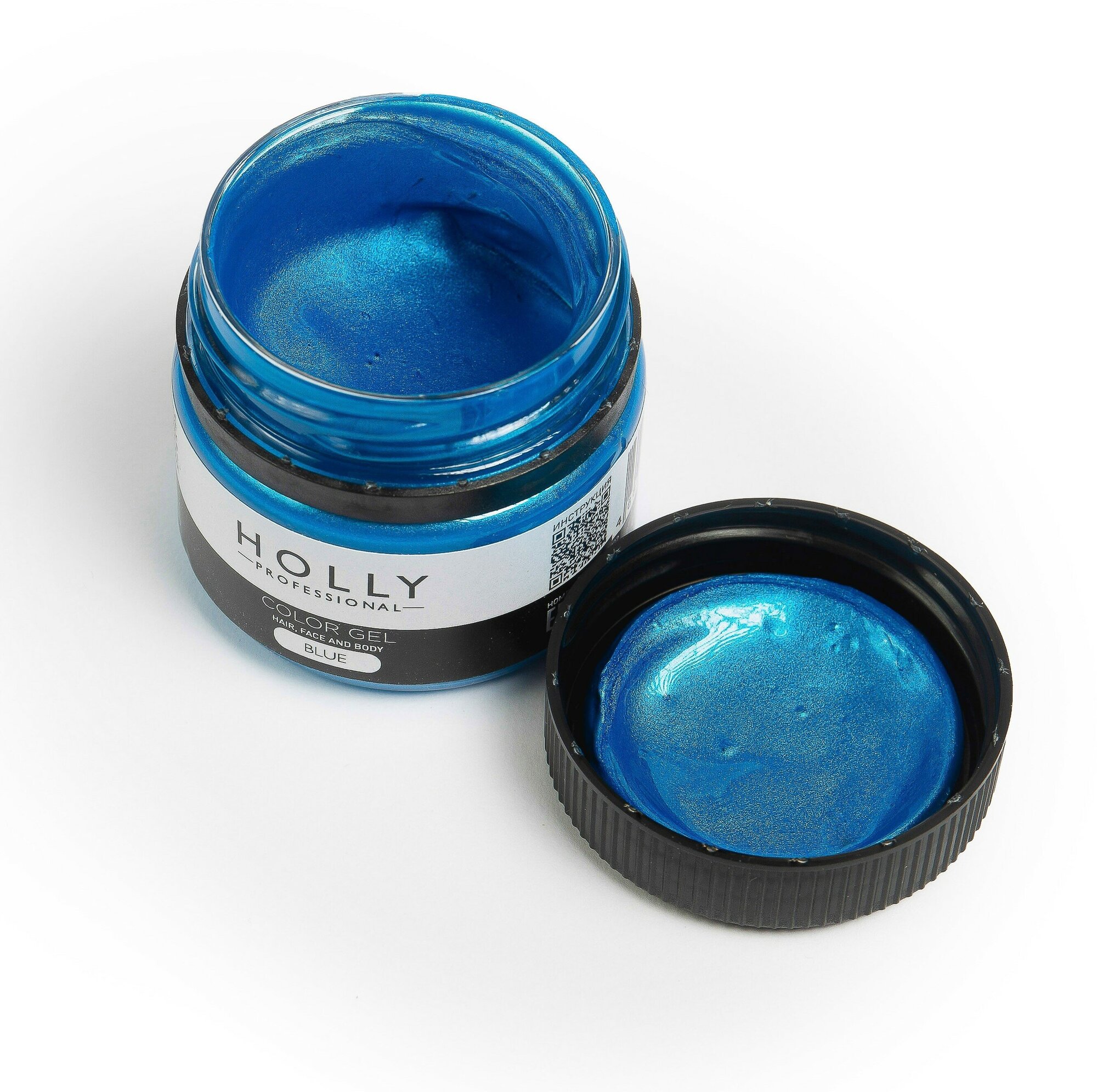 Holly Professional Грим на гелевой основе / краска для лица, волос и тела Color Gel Blue