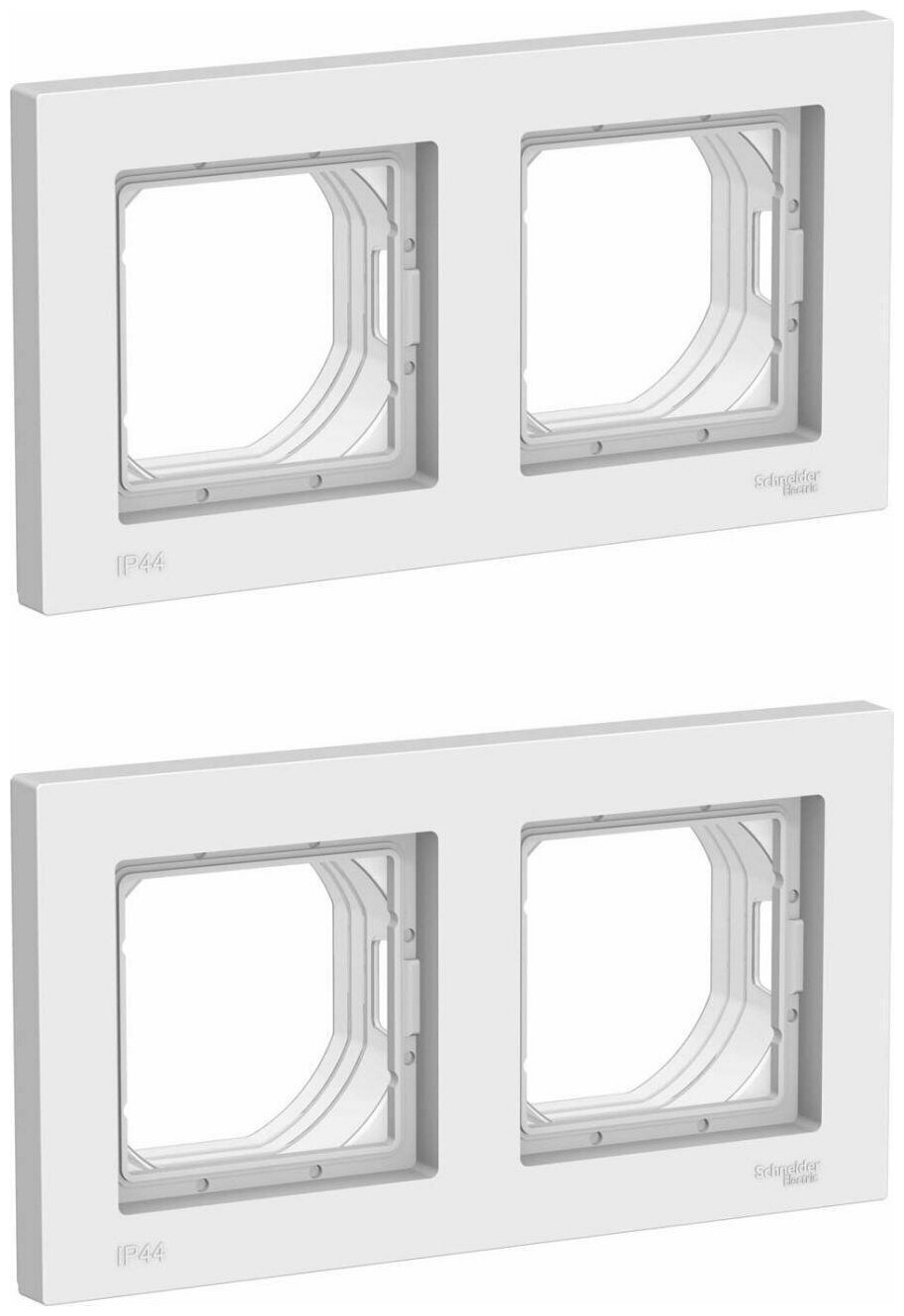 ATLASDESIGN AQUA 2-постовая рамка IP44, белый ATN440102 - фотография № 2