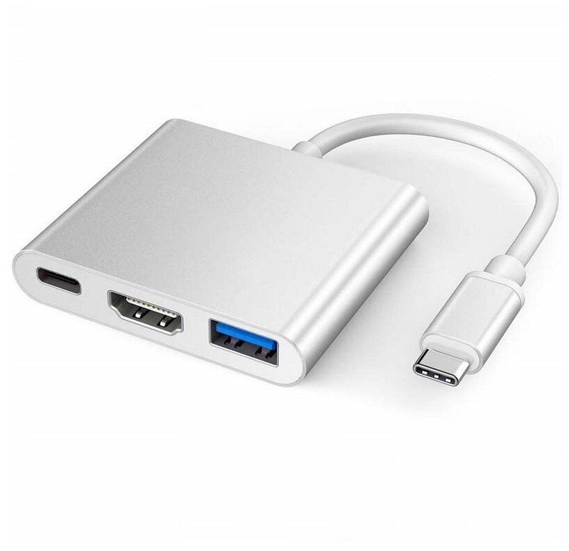 Type-C HUB переходник USB3.0 - HDMI - Type-C