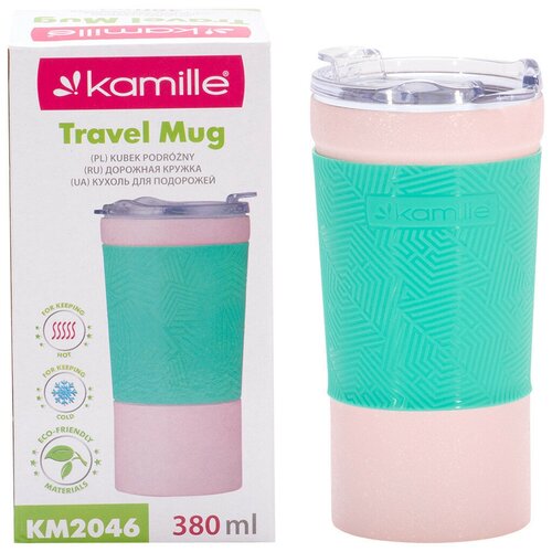 Термокружка Kamille 380ml из нержавеющей стали с TPR вставкой KM-2046 82800₽