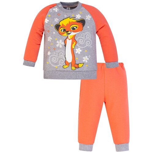 фото Лт758п костюм детский утенок размер 52( рост 80) коралл_мила, (джемпер+штаны)