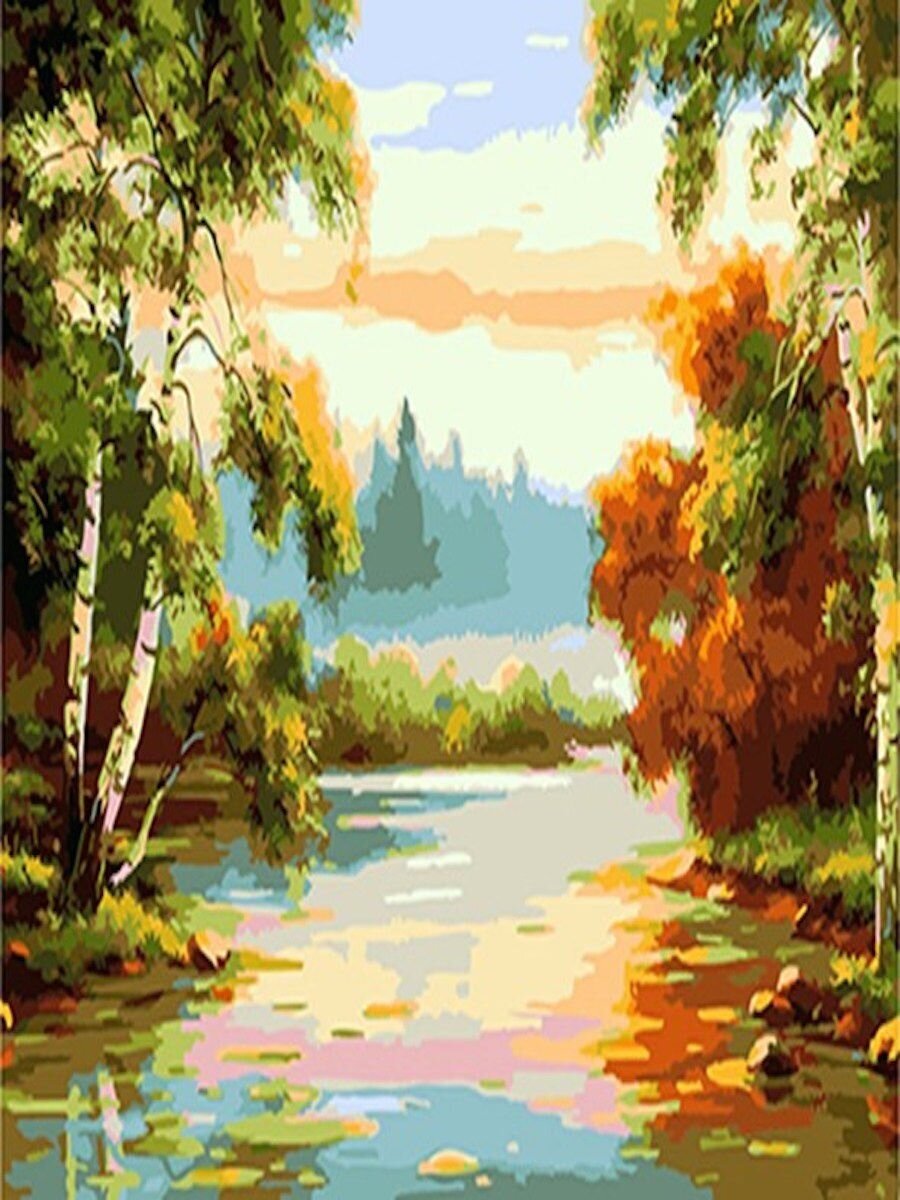 Картина по номерам Осенний лес 40х50 см Hobby Home