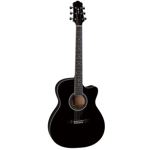 акустическая гитара ovation celebrity traditional e acoustic guitar cs24l 5g cs mid cutaway black lefty Naranda TG120CBK Акустическая гитара с вырезом