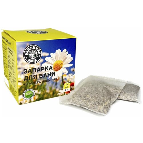 Универсальный фильтр-пакет для заваривания Бацькина баня 21033 травяной сбор для бани сауны ванны в пакетиках для ингаляции ромашка натуральная запарка банная