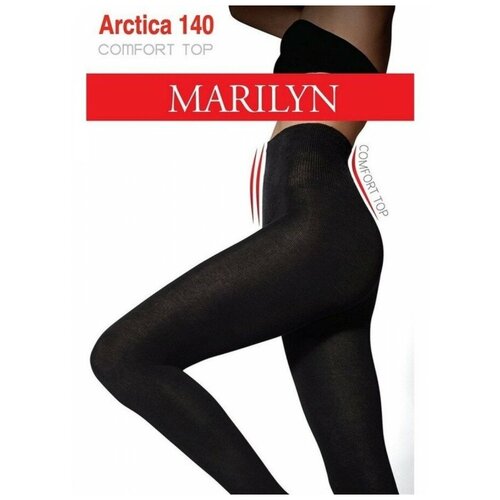 фото Колготки marilyn arctica comfort top, 140 den, матовые, без шортиков, размер 3, черный