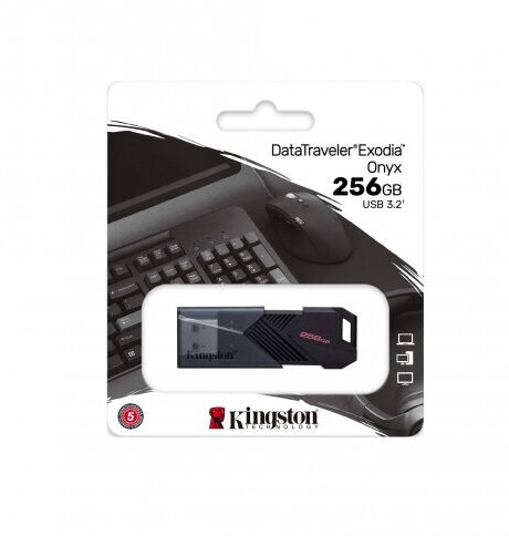 USB флешка Kingston 256Gb DataTraveler Exodia Onyx USB 3.2 Gen 1