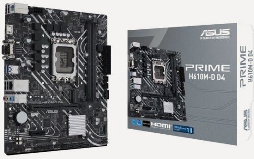 Изображение товара Материнская плата Asus PRIME H610M-D D4 (LGA1700, mATX)