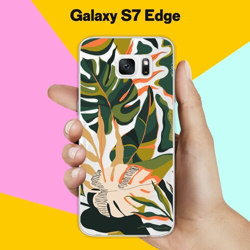 Силиконовый чехол на Samsung Galaxy S7 Edge Растения / для Самсунг Галакси С7 Едж силиконовый чехол на samsung galaxy s7 edge синий цвет для самсунг галакси с7 едж