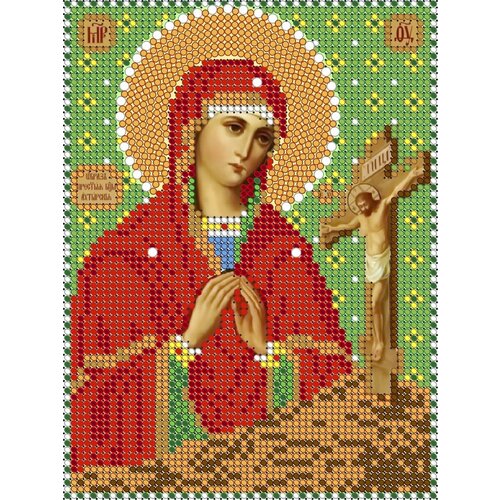 Набор для вышивания "Светлица" чешский бисер, икона "Пресвятая Богородица Ахтырская", 12х16 см