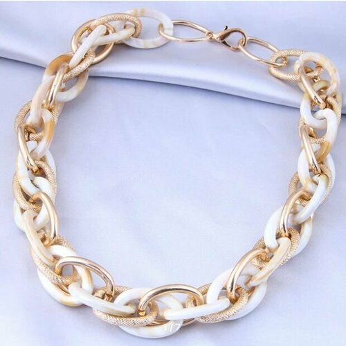 Цепь на шею женская крупная под золото цепочка ожерелье колье чокер