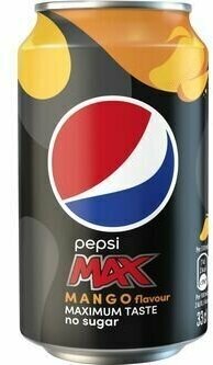 Газированный напиток Pepsi Max со вкусом Манго, без сахара, в ж/б, 0,33 л х 5 шт.