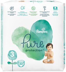 Pampers подгузники Pure Protection 3 (6-10 кг), 22 шт.