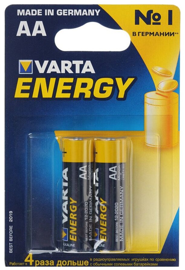 Батарейка VARTA ENERGY AA, 2 шт.