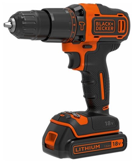 Аккумуляторная ударная дрель-шуруповерт BLACK+DECKER BDCHD18S32+оснастка 32 шт.+ сумка
