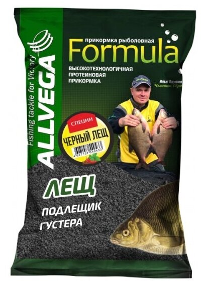 Прикормка Allvega Formula Bream Spice 0,9кг (черный ЛЕЩ специи)