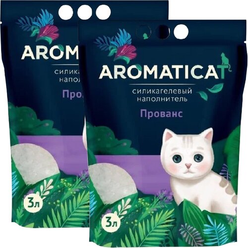 AROMATICAT прованс наполнитель силикагелевый для туалета кошек (3 + 3 л)