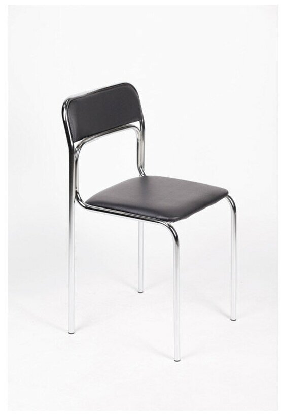 фото Стул UP-Аскона каркас хром, к/з черный Z11