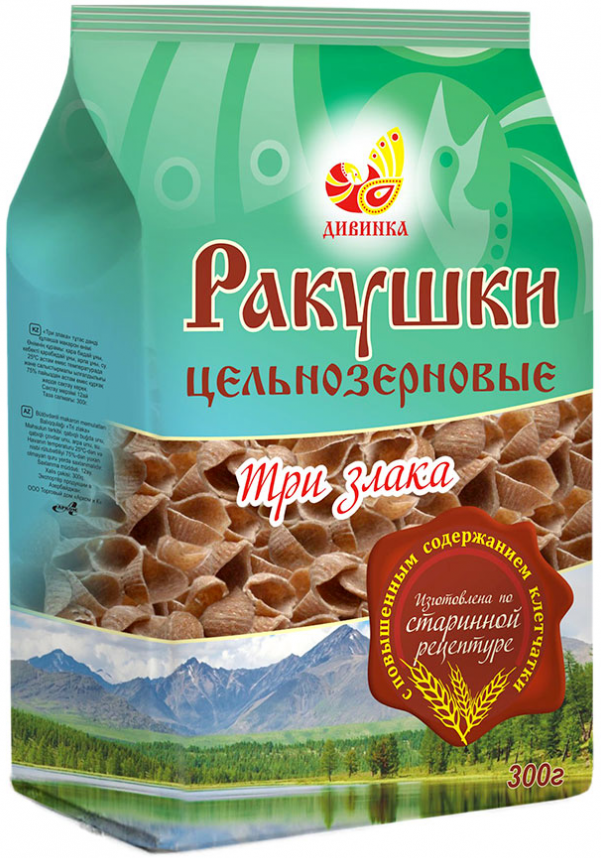 Ракушки 3 злака 300 гр.