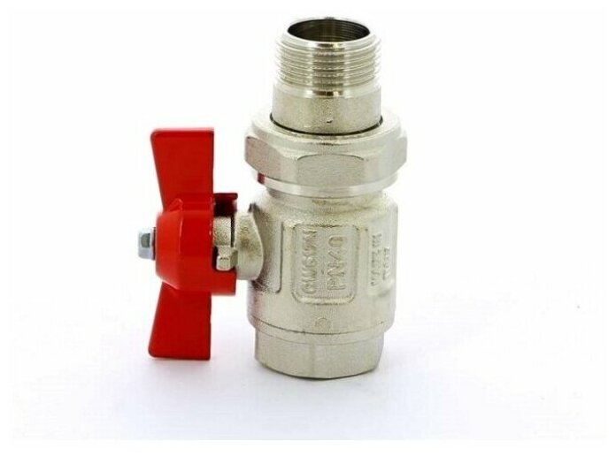 Кран шаровый ITAP Ideal 098 муфтовый (ВР/НР), латунь, с накидной гайкой ...