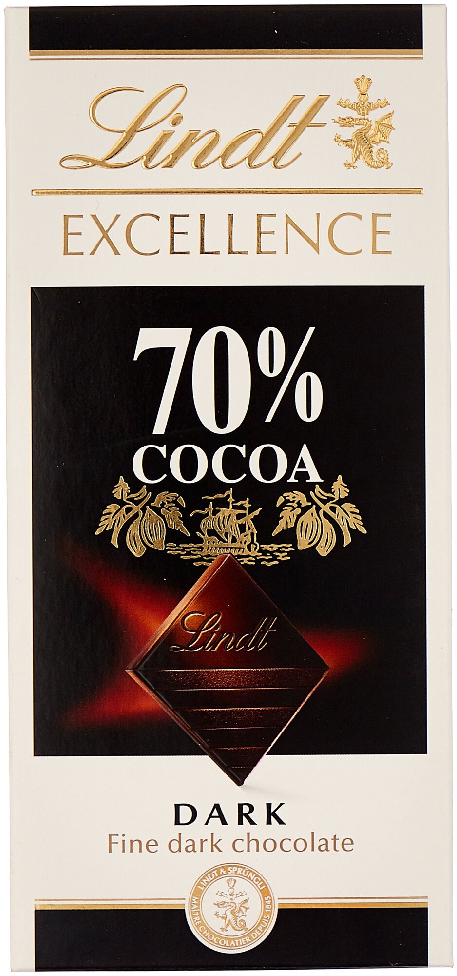 Lindt Excellence темный шоколад 70% , 100 г