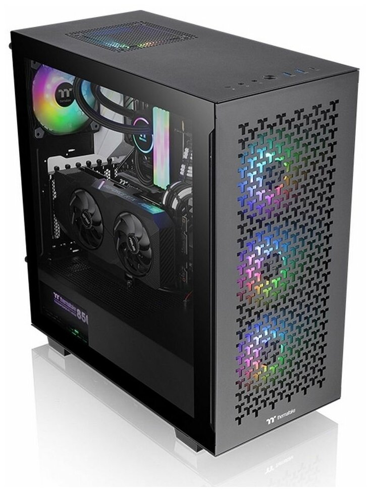 Корпус ATX Thermaltake CA-1S3-00M1WN-03 черный, без БП, с окном, 2*USB 2.0, USB 3.0, audio - фото №11