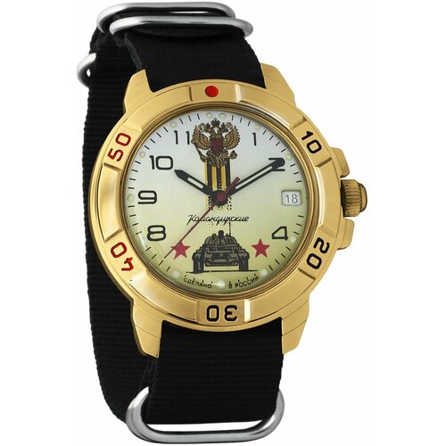 Наручные часы Восток Командирские, черный наручные часы восток командирские механические командирские 439943 multicolor мультиколор