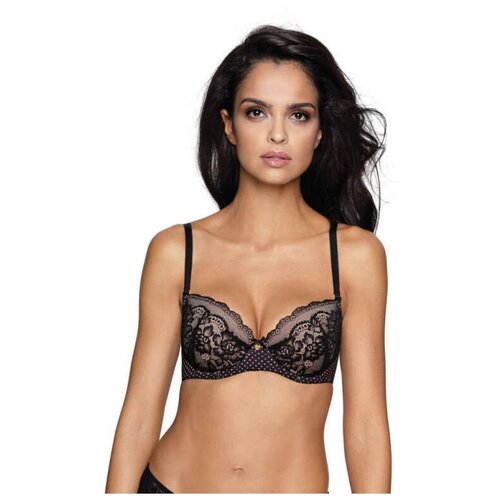 фото Бюстгальтер mat lingerie, размер 75c, черный/бежевый