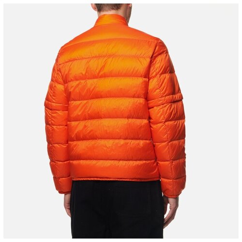фото Мужской пуховик woolrich boxy ds down оранжевый, размер s