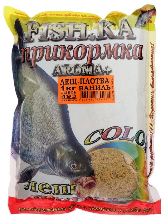 Прикормка Fish-ka Лещ-Плотва ваниль, вес 1 кг