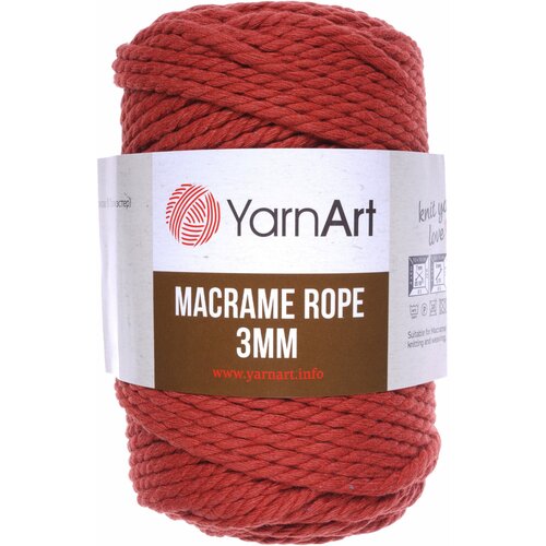 Пряжа YarnArt Macrame Rope 3mm терракот (785), 60%хлопок/ 40%вискоза/полиэстер, 63м, 250г, 5шт