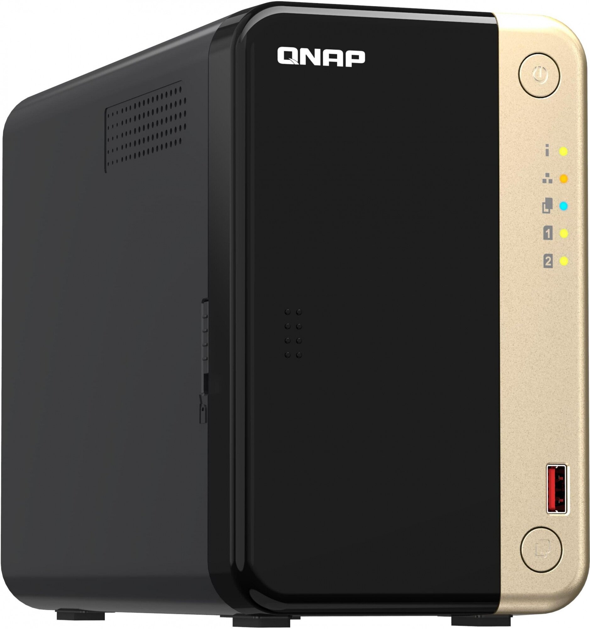 Сетевое хранилище NAS Qnap TS-264-8G черный - фото №3