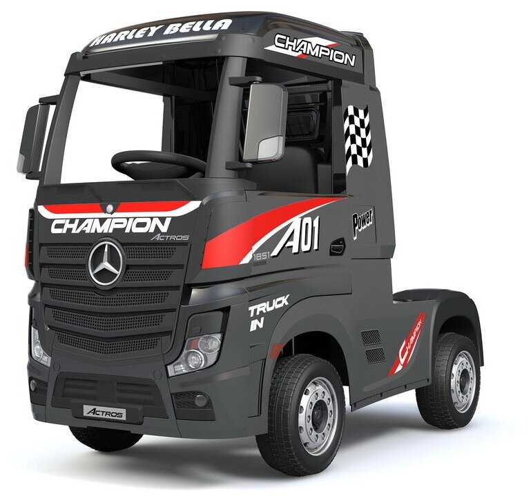 Детский электромобиль Barty Mercedes-Benz Actros (Лицензия) черный глянец