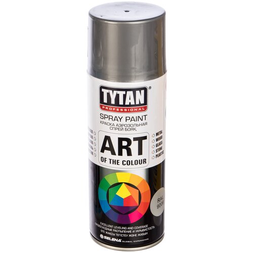 Краска Tytan Art of the colour, RAL 9006 металлик, глянцевая, 400 мл