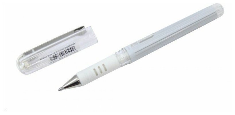 Ручка гелевая 12 шт. "Pentel" с металлическим наконечником Hybrid Gel Grip DX d 1 мм K230-WO цвет чернил: белый