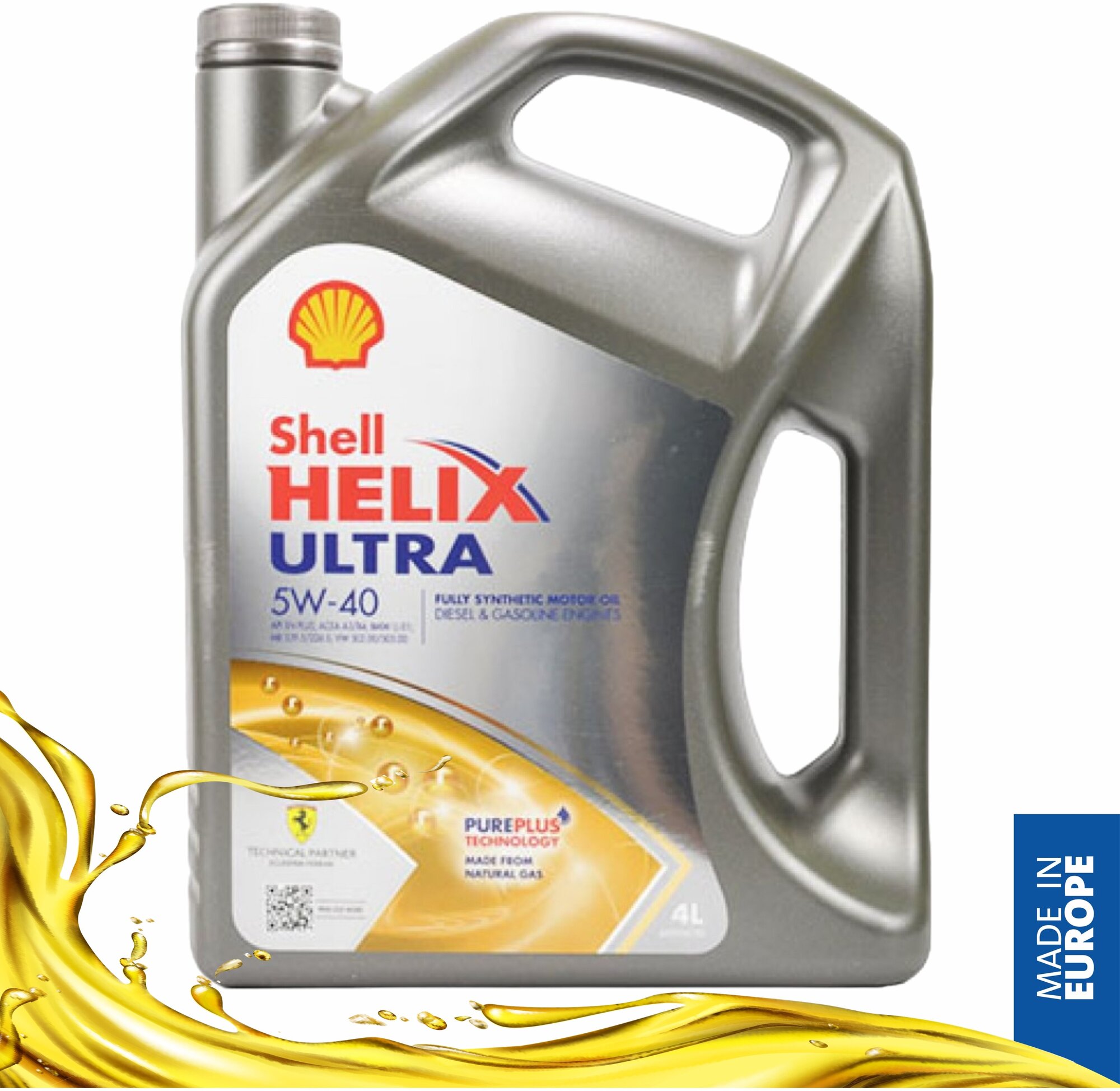 Моторное масло SHELL Helix Ultra 5W-40 4л. синтетическое [550055905] - фото №3