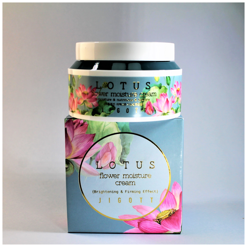 Осветляющий, укрепляющий крем для лица с экстрактом лотоса Jigott Lotus Flower Moisture Cream 100мл.