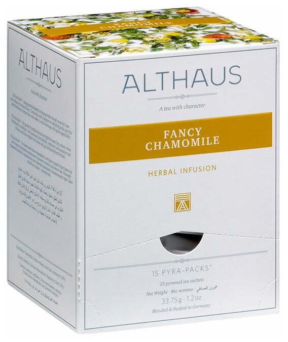 Чайный напиток Althaus Fancy Chamomile 2,25гр, коробка 15 пак.