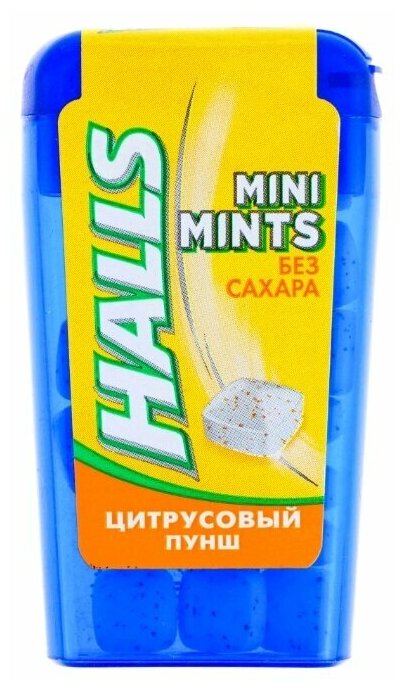 HALLS Mini Mints конфеты без сахара цитрусовый пунш со вкусом цитрусовых фруктов 12.5г по 24 шт - фотография № 5