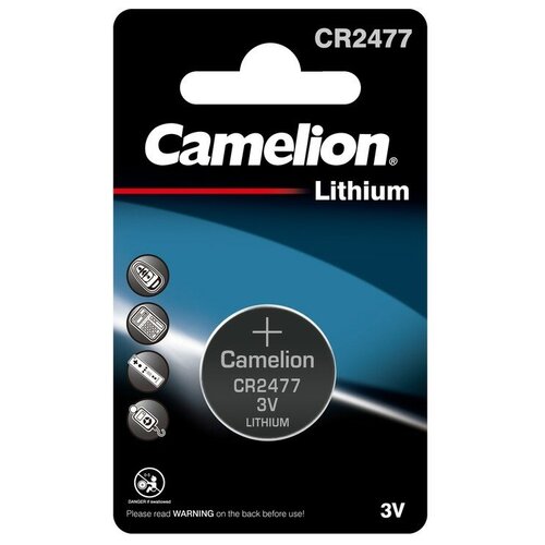 Батарейка Camelion CR2477, в упаковке: 1 шт. батарейки удлинители и переходники camelion батарейка литиевая cr2477 bl 1 дисковая 3в