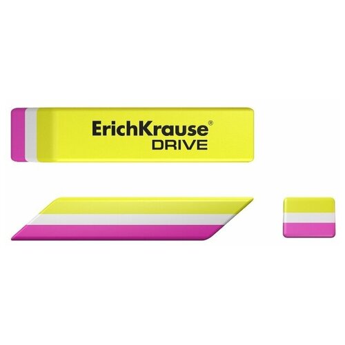 Ластик Erich Krause Drive (прямоугольный, 57х15х13мм, мягкий, со скошенным краем) 1шт. (35779)