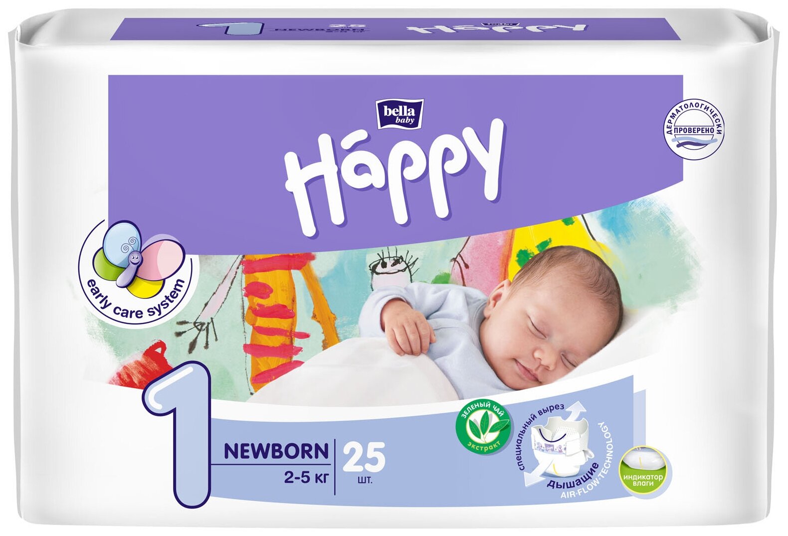 Подгузники Bella Baby Happy Newborn (2-5 кг) 25 шт