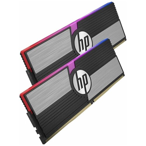 Модуль памяти DDR 4 DIMM 16Gb 8Gbx2 PC25600 3200Mhz 14-14-14-34 HP V10 RGB 48U41AAABB с радиатором 1073400₽