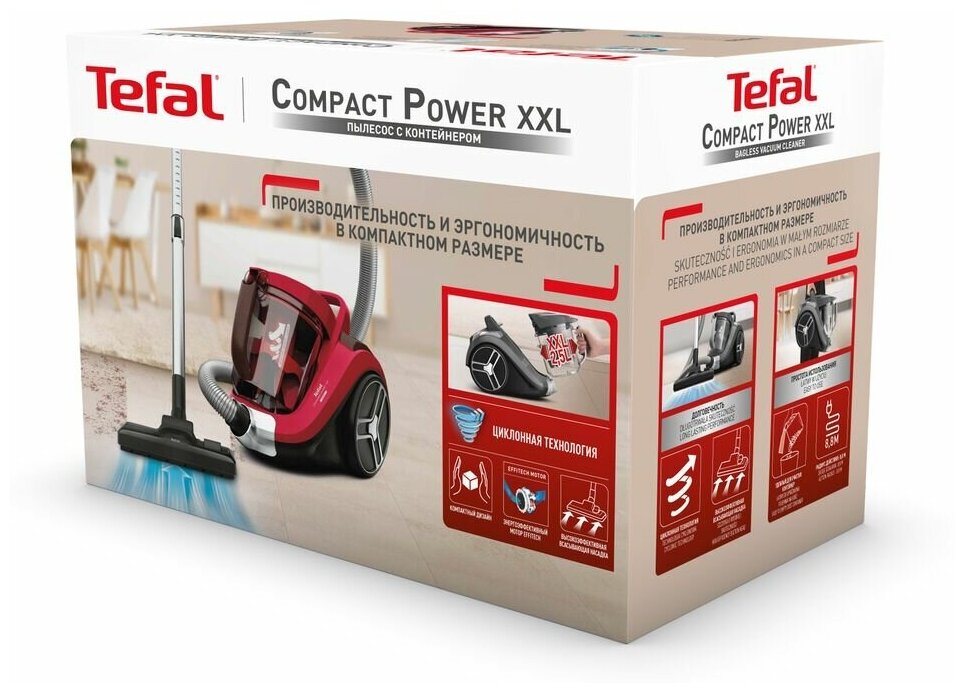 Пылесос с контейнером для пыли Tefal - фото №5