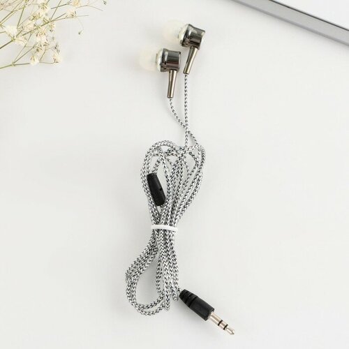 Наушники проводные вакуумные серебро 12 м 33400₽