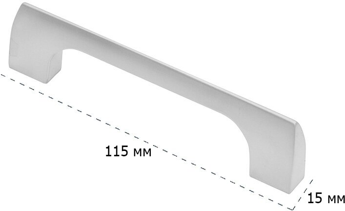 Комплект из 2 шт. ручка-рейлинг, 96 мм, матовый хром, R-3070-96 SC