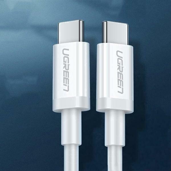 Кабель UGREEN 60519_ USB-C 2.0 Male/USB-C 2.0 Male 3A Data, 1.5м, white - фото №5